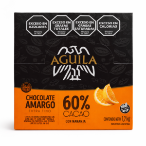 Chocolate Aguila 60% Cacao con Naranja Tableta 100 Gr x 12u Sin Tacc