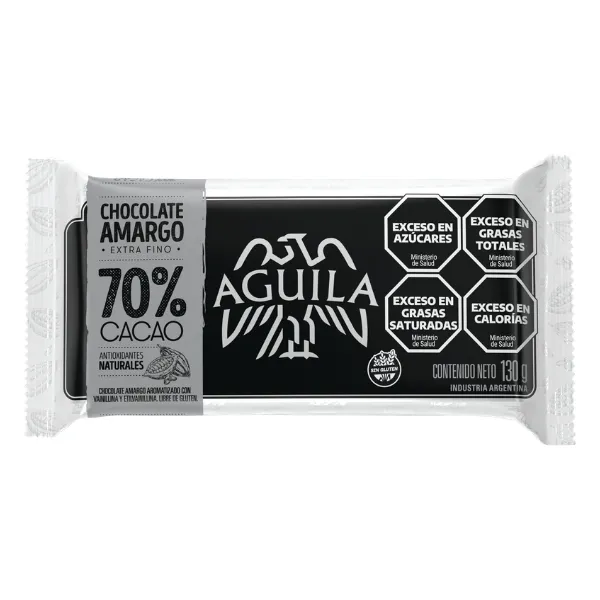 Chocolate Aguila 70% Cacao Tableta 130Gr