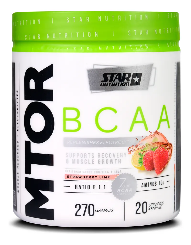 Mtor Bcaa 270 Gr Strawberry Lime Star Nutrition Sin Tacc