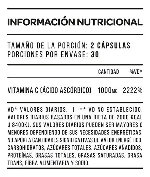 Vitamina C X 60 Capsulas Star Nutrition Sin Tacc - Imagen 2