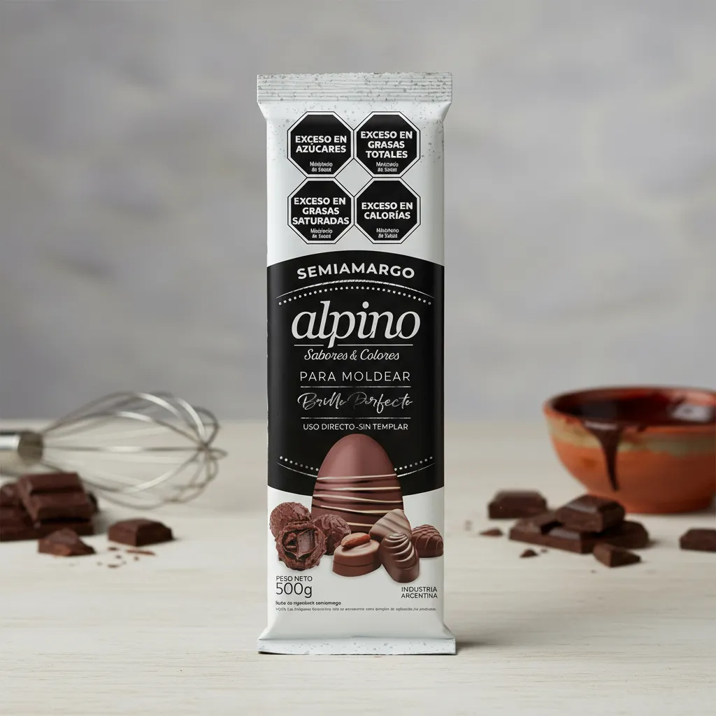 Chocolate Alpino Tableta 500Gr Semiamargo - Imagen 2