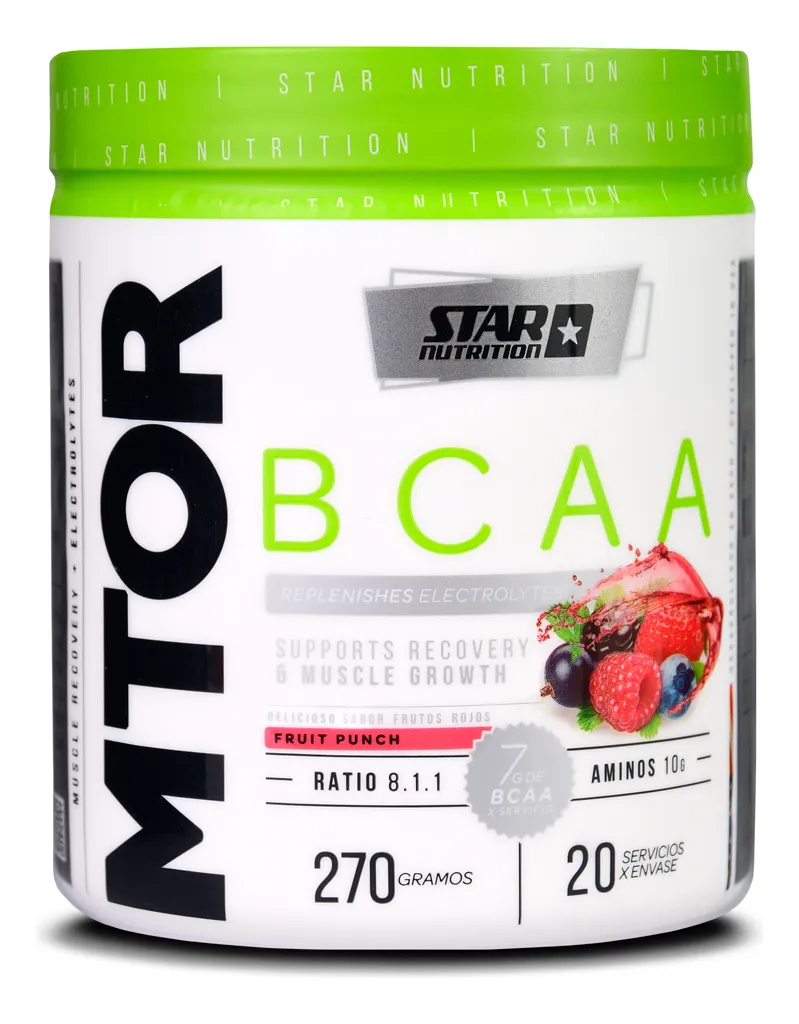 Mtor Bcaa 270 Gr Fruit Punch Star Nutrition Sin Tacc