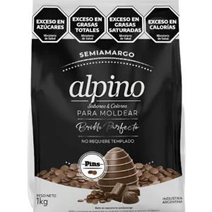 Chocolate Alpino Para Moldear Pins 1kg Semiamargo