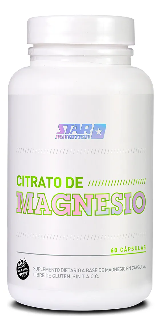 Citrato De Magnesio X 60 Capsulas Star Nutrition Sin Tacc
