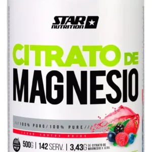 Citrato De Magnesio En Polvo 500Gr Frutos rojos Star Nutrition