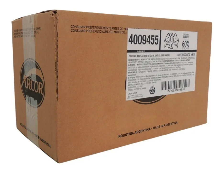 Chocolate Aguila 60% Cacao 5k Sin Tacc