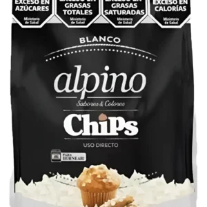 Chips De Chocolate Alpino Para Hornear 1kg Blanco