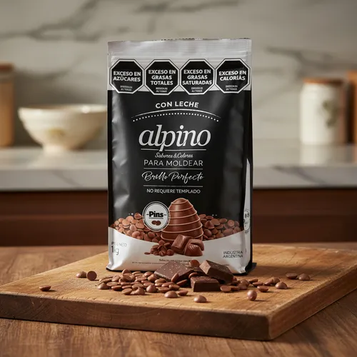 Chocolate Alpino Para Moldear Pins 1kg Leche - Imagen 2