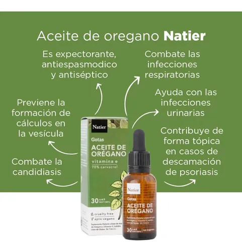 Aceite de Oregano 30Cm3 Natier Sin Tacc - Imagen 2
