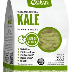 Pasta Multiceral Wakas Kale 300Gr Penne Rigate x 12u Sin Tacc