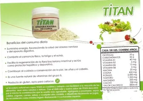 Levadura Titan en Copos 200Gr x 12u Sin Tacc - Imagen 2