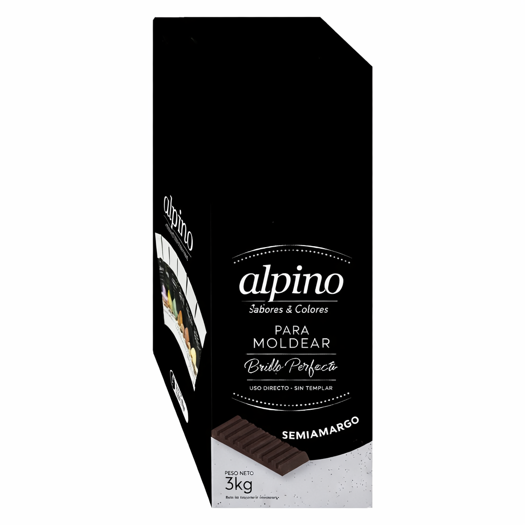 Chocolate Alpino Tableta 500Gr Semiamargo x 6u