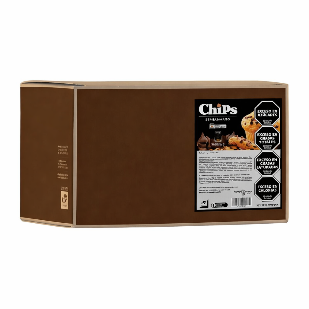 Chips De Chocolate Alpino Para Hornear 1kg Semiamargo x 6u