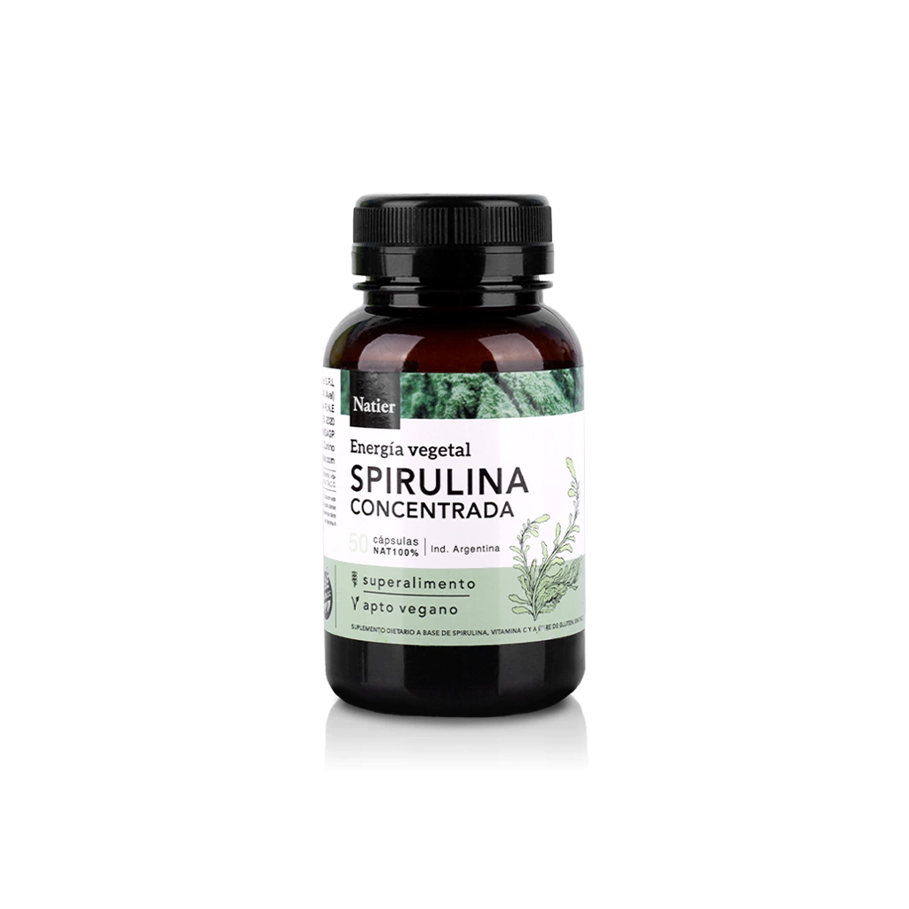 Spirulina 50 Capsulas Natier Sin Tacc