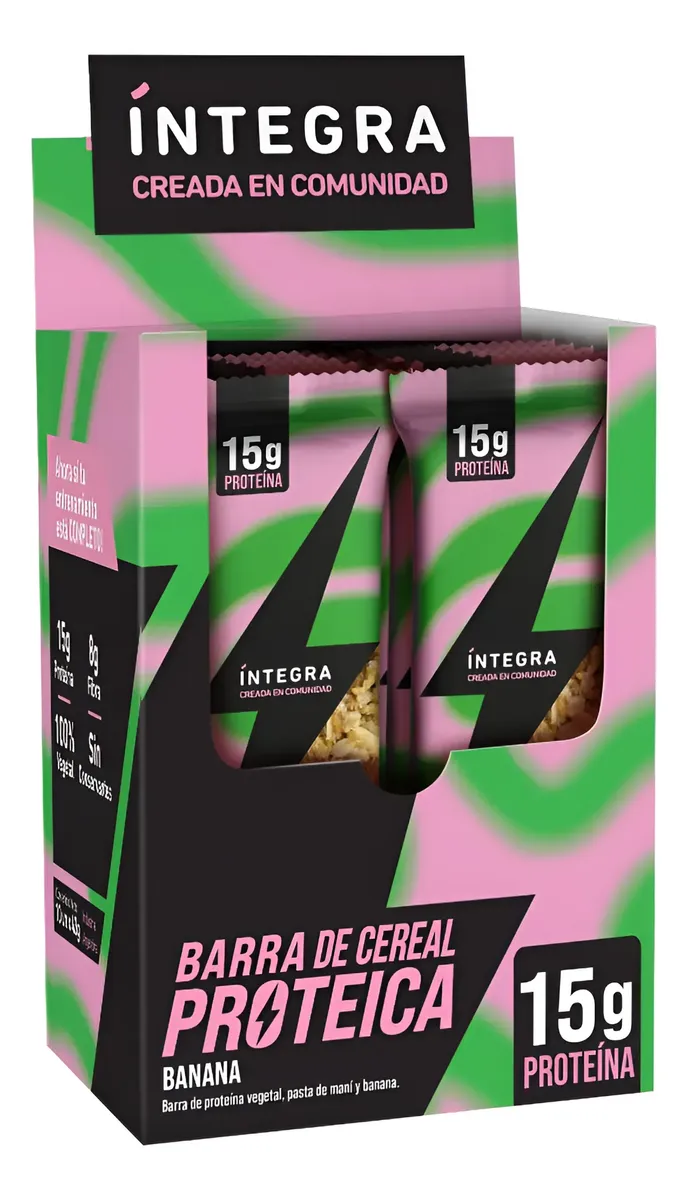Barritas Proteicas Integra Pasta de Mani y Banana 45Gr x 10U