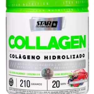 Colageno Hydrolizado 210 Gr Frutos Rojos Star Nutrition Sin Tacc