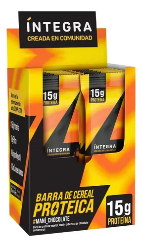 Barritas Proteicas Integra Mani y Chocolate 45Gr x 10U