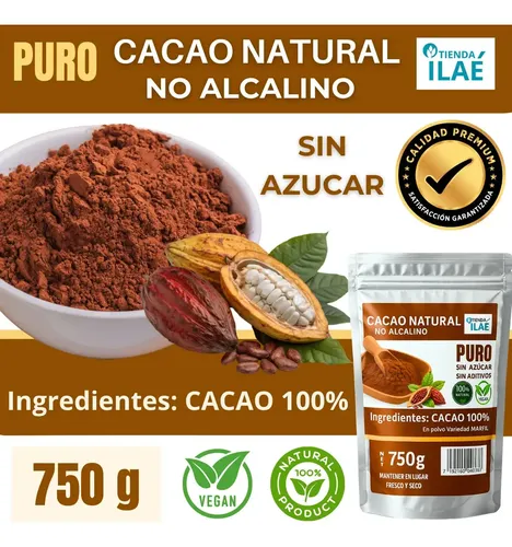 Cacao Amargo No Alcalino 750Gr - Imagen 2
