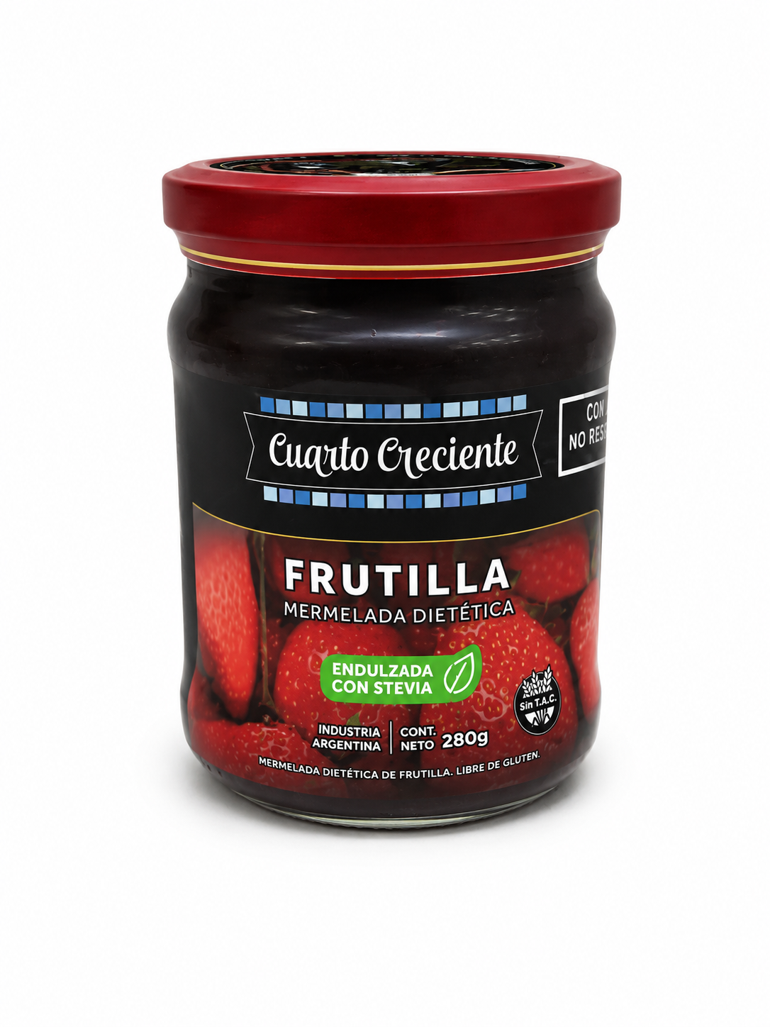 Mermelada Cuarto Creciente con Stevia Frutilla 280Gr Sin Tacc