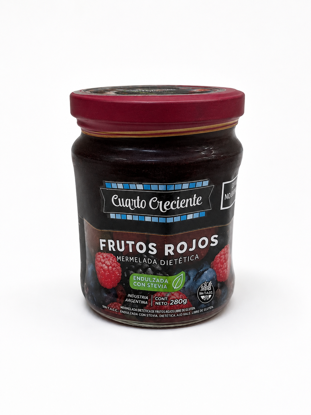 Mermelada Cuarto Creciente con Stevia Frutos Rojos 280Gr Sin Tacc