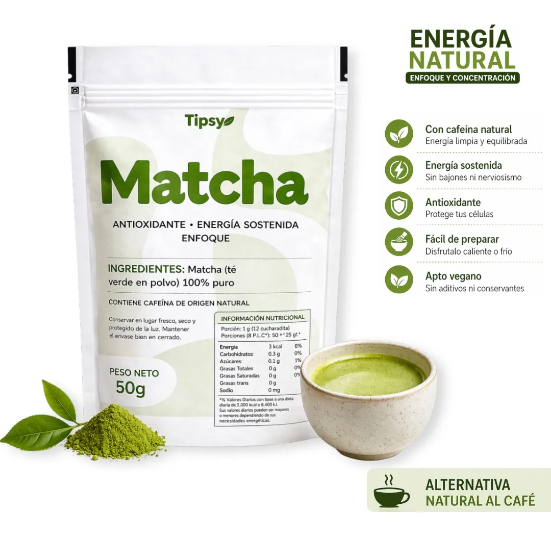 Matcha en polvo Tipsy 50Gr