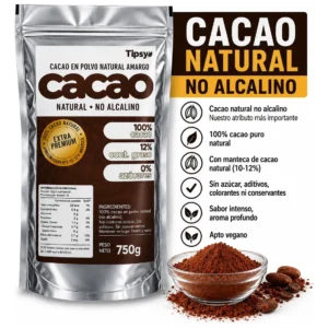 Cacao No Alcalino Natural Amargo 100% Puro 750Gr