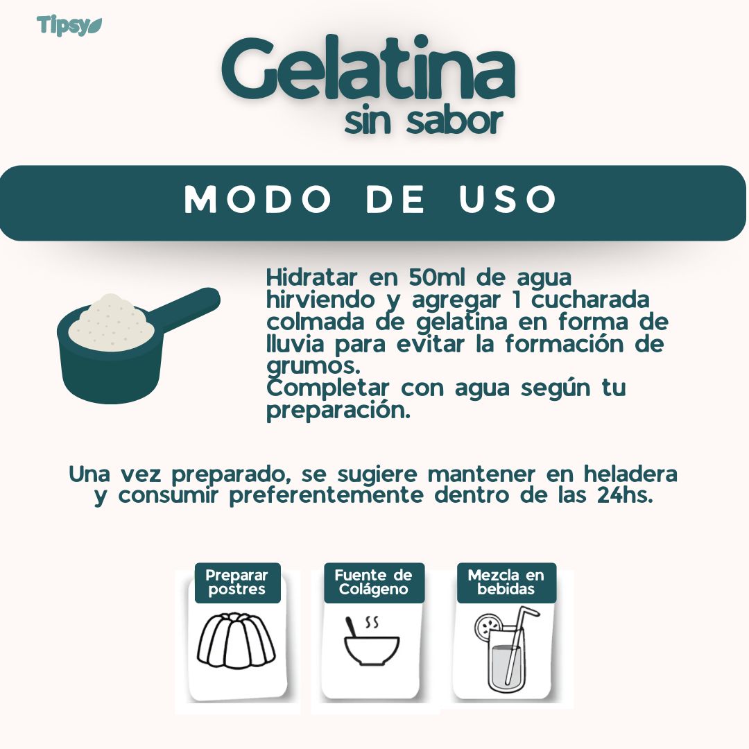 Gelatina sin sabor Tipsy 1k - Imagen 2