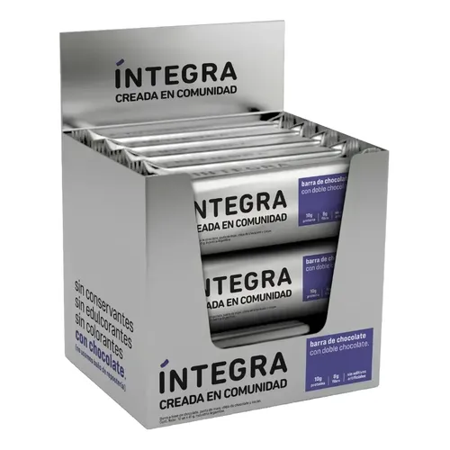 Barritas de Chocolate con Doble Chocolate Integra 41Gr x 12U