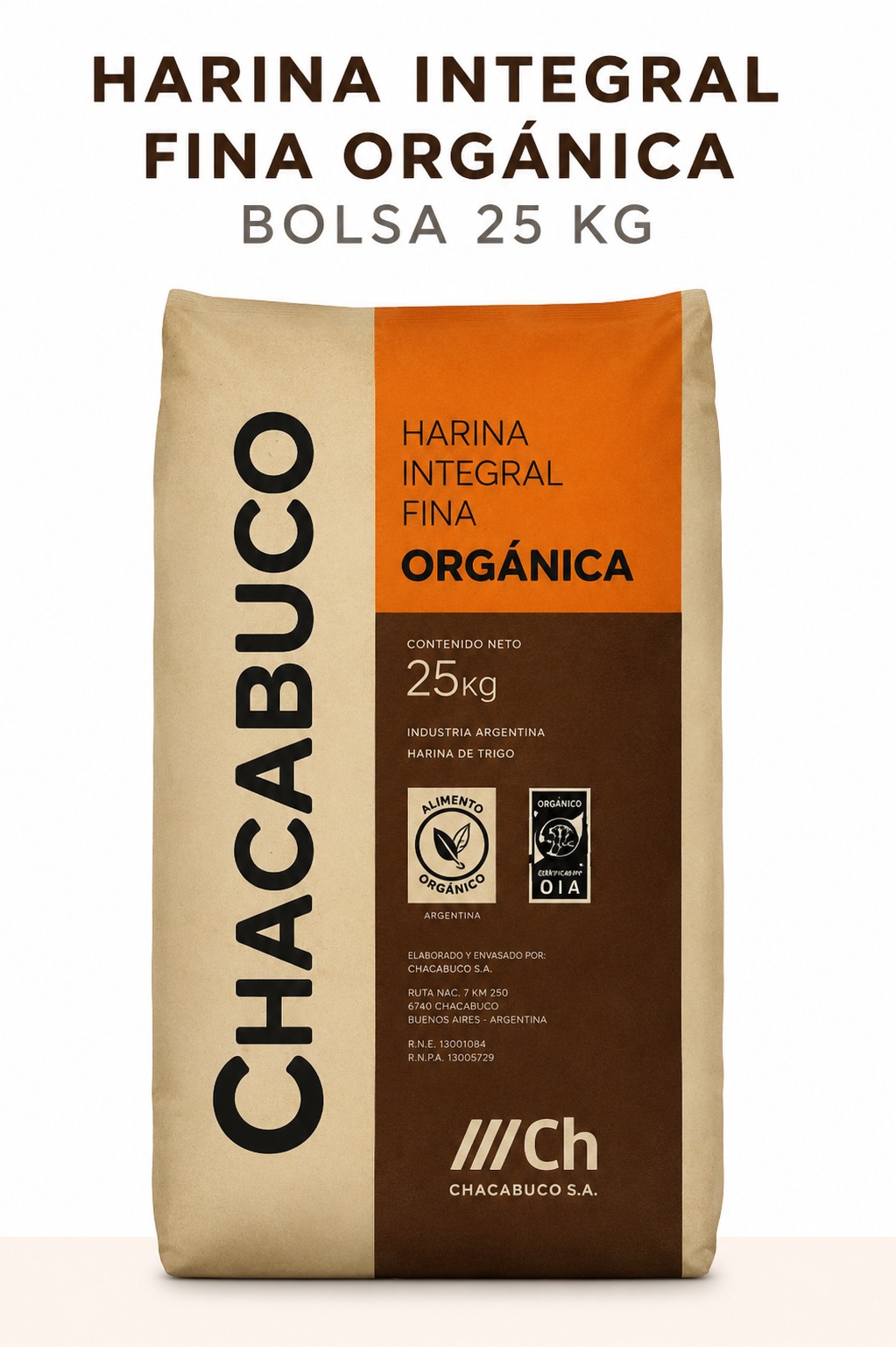 Harina Integral Organica Chacabuco 25k