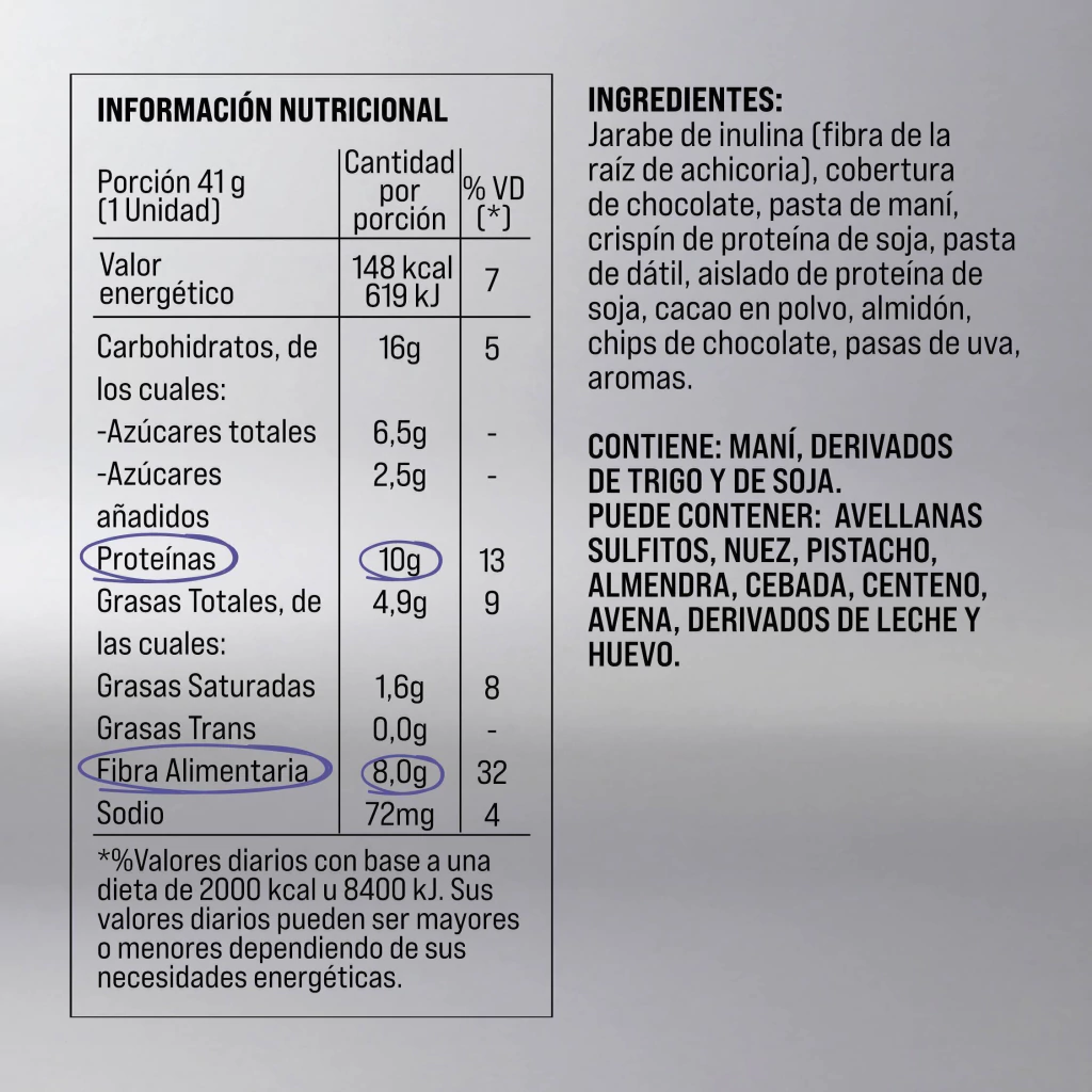 Barritas de Chocolate con Doble Chocolate Integra 41Gr x 12U - Imagen 3