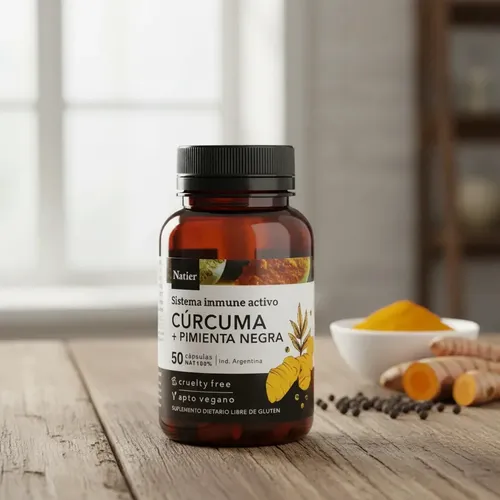 Curcuma y Pimienta Negra Natier 50 Capsulas - Imagen 2