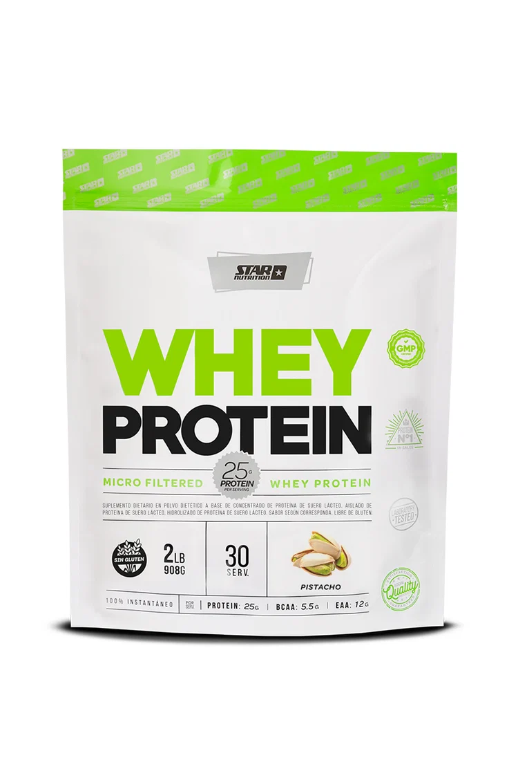Whey Protein 908Gr Pistacho Star Nutrition Doy Pack