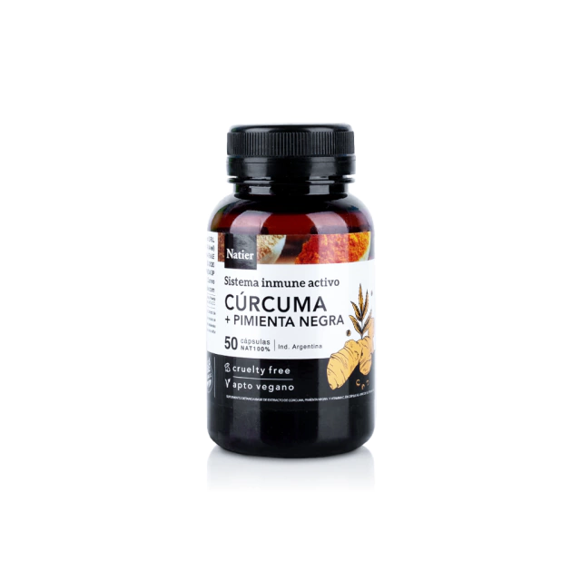 Curcuma y Pimienta Negra Natier 50 Capsulas